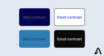 Good vs bad contrast examples